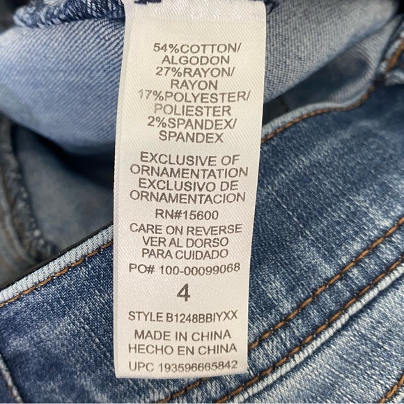 Democracy Womens Ab Technology Jeans Size 4 Medium Wash Skinny Mid Rise - Picture 7 of 8